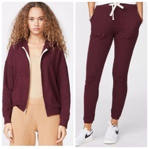 Monrow Brushed Thermal Set Sweater Hoodie and Pant